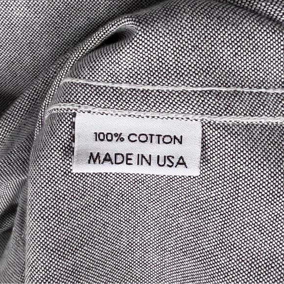 Gustin Japan Charcoal Oxford Button Down Shirt Men's Medium Long Sleeve Preppy - Picture 6 of 12